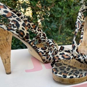 JLO cheetah print heels size 8